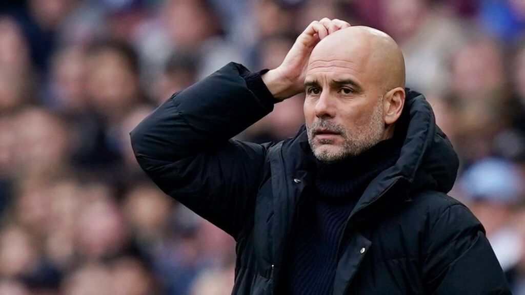  Pep Guardiola, durante el partido ante el Arsenal