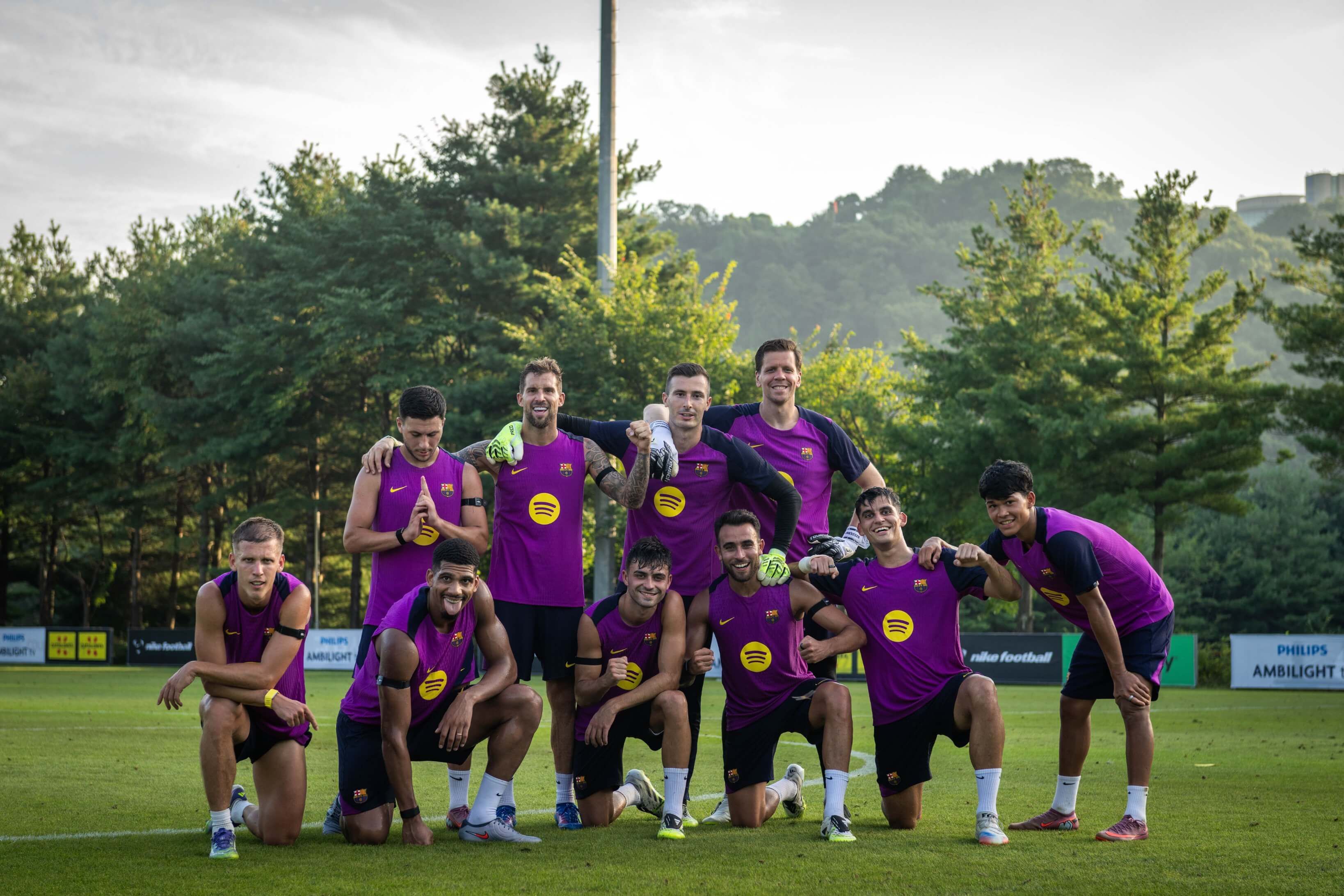  El Barça, en el último entrenamiento en Asia