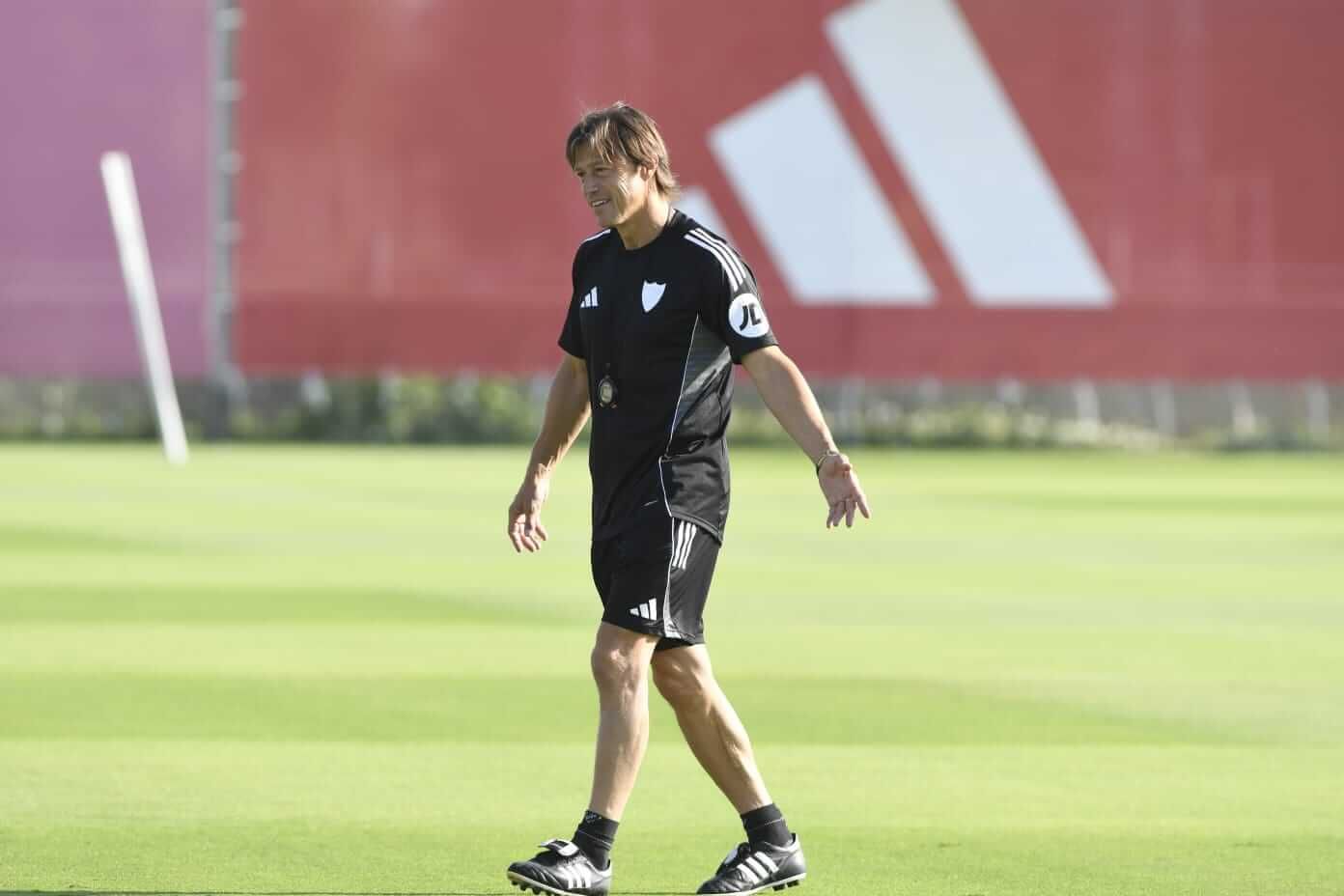  Matías Almeyda, en la sesión del jueves.