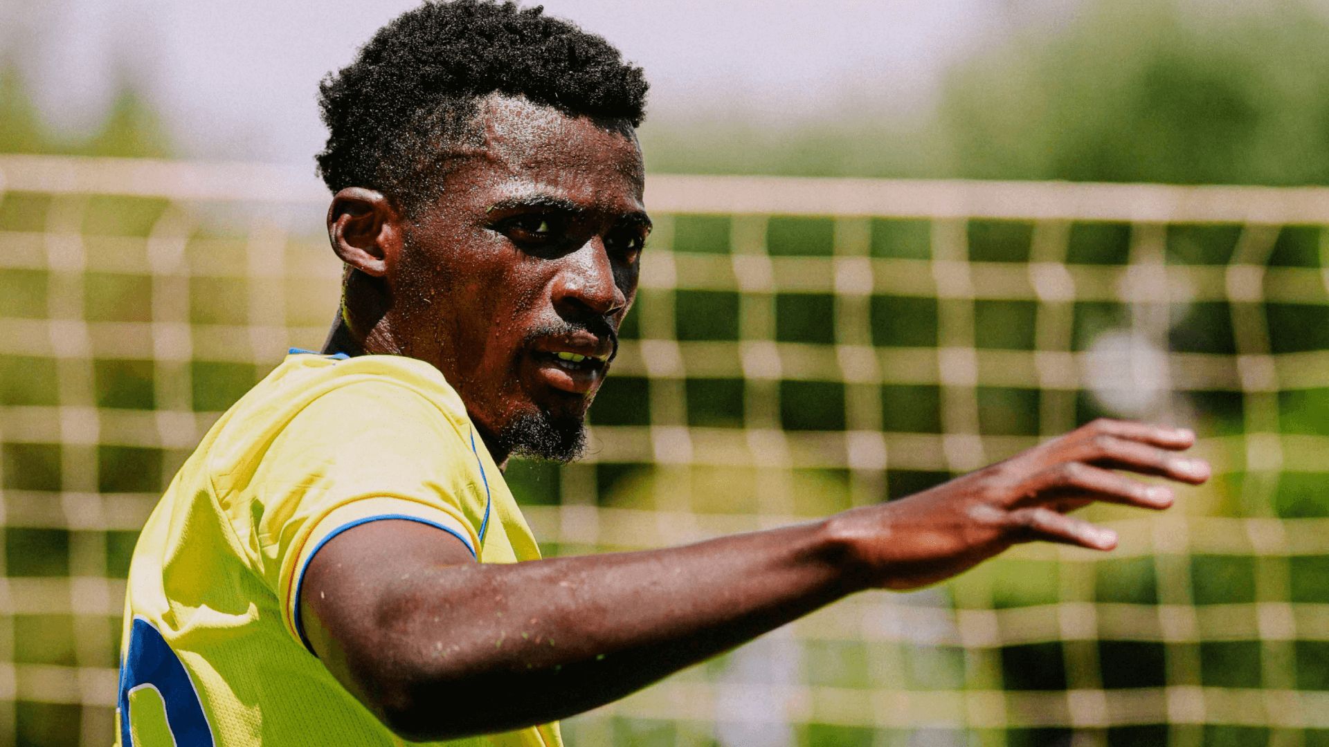 Isaac Obeng, en un partido de pretemporada del Cádiz (Foto: CCF).