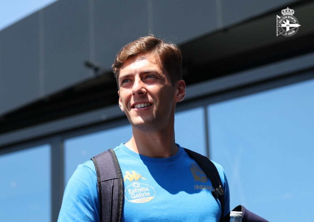  José Gragera, durante un viaje con el Dépor.