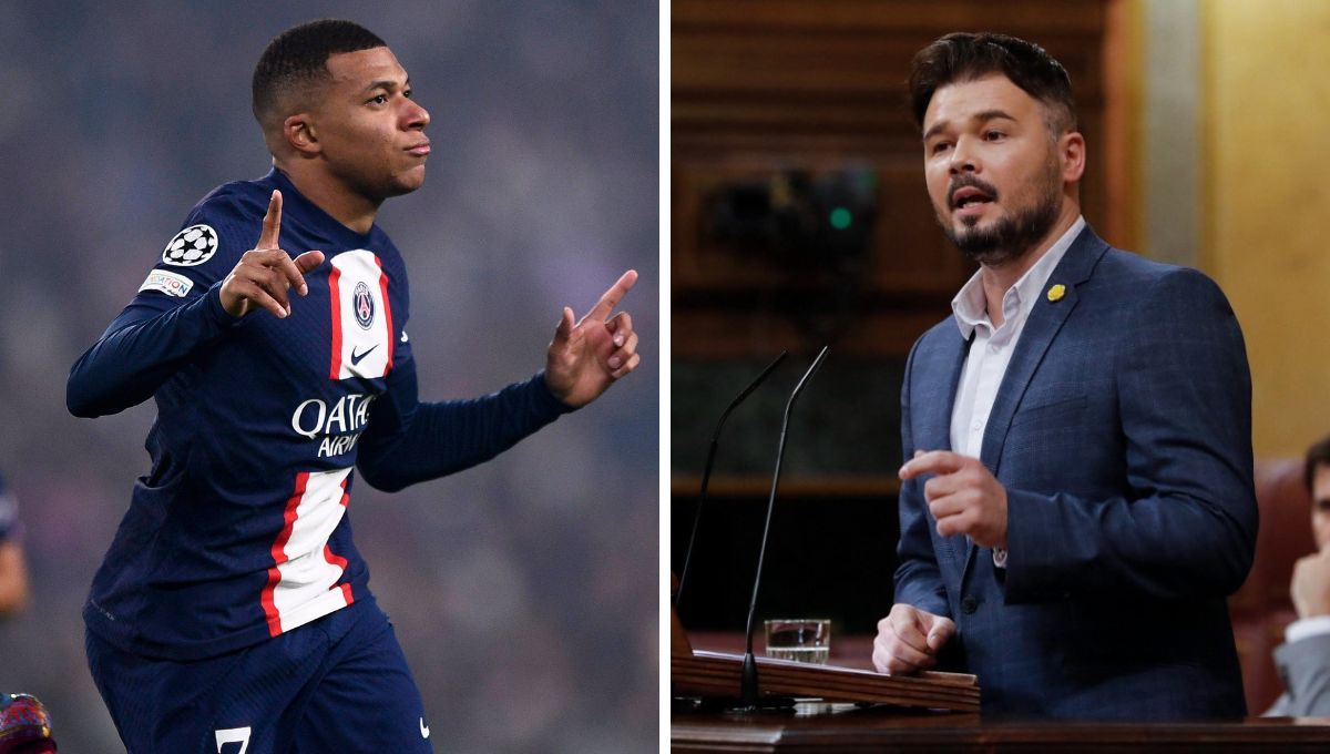 Kylian Mbappé y Gabriel Rufián.