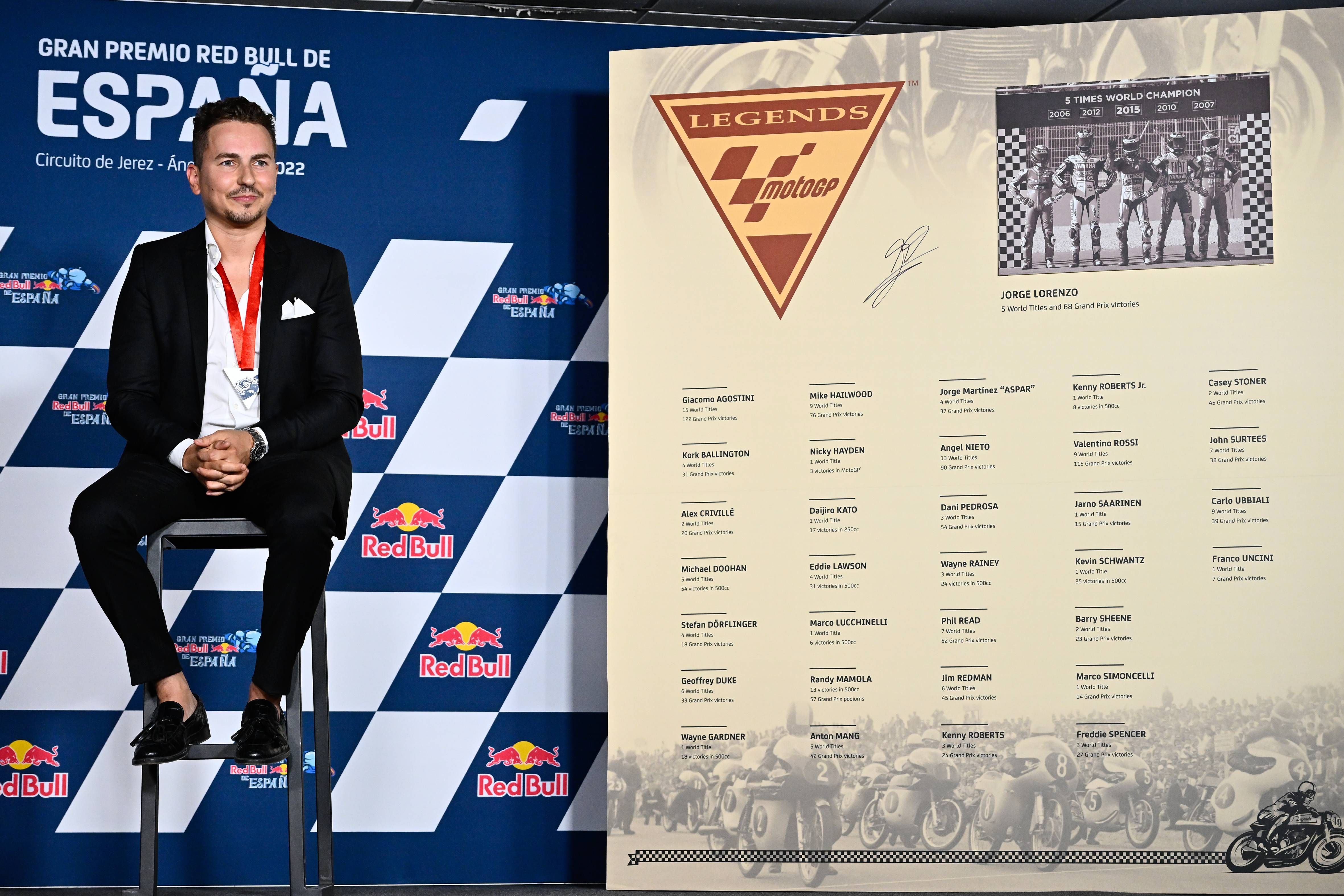  Jorge Lorenzo, en el acto donde se le catalogó 'Leyenda de MotoGP.