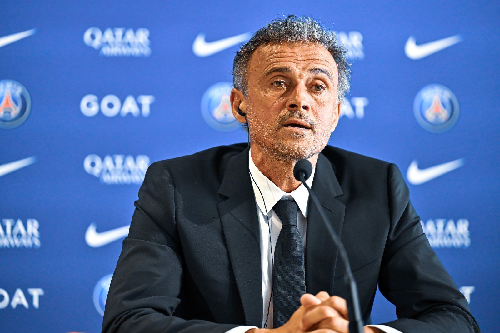 Luis Enrique, en su presentación con el PSG.