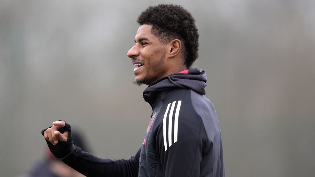 Marcos Rashford en un entrenamiento con el United (Europa Press)