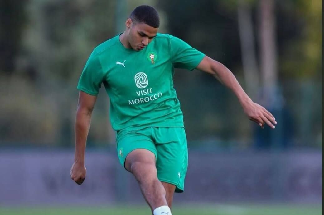  El delantero Maroan Sannadi, con la Selección de Marruecos.