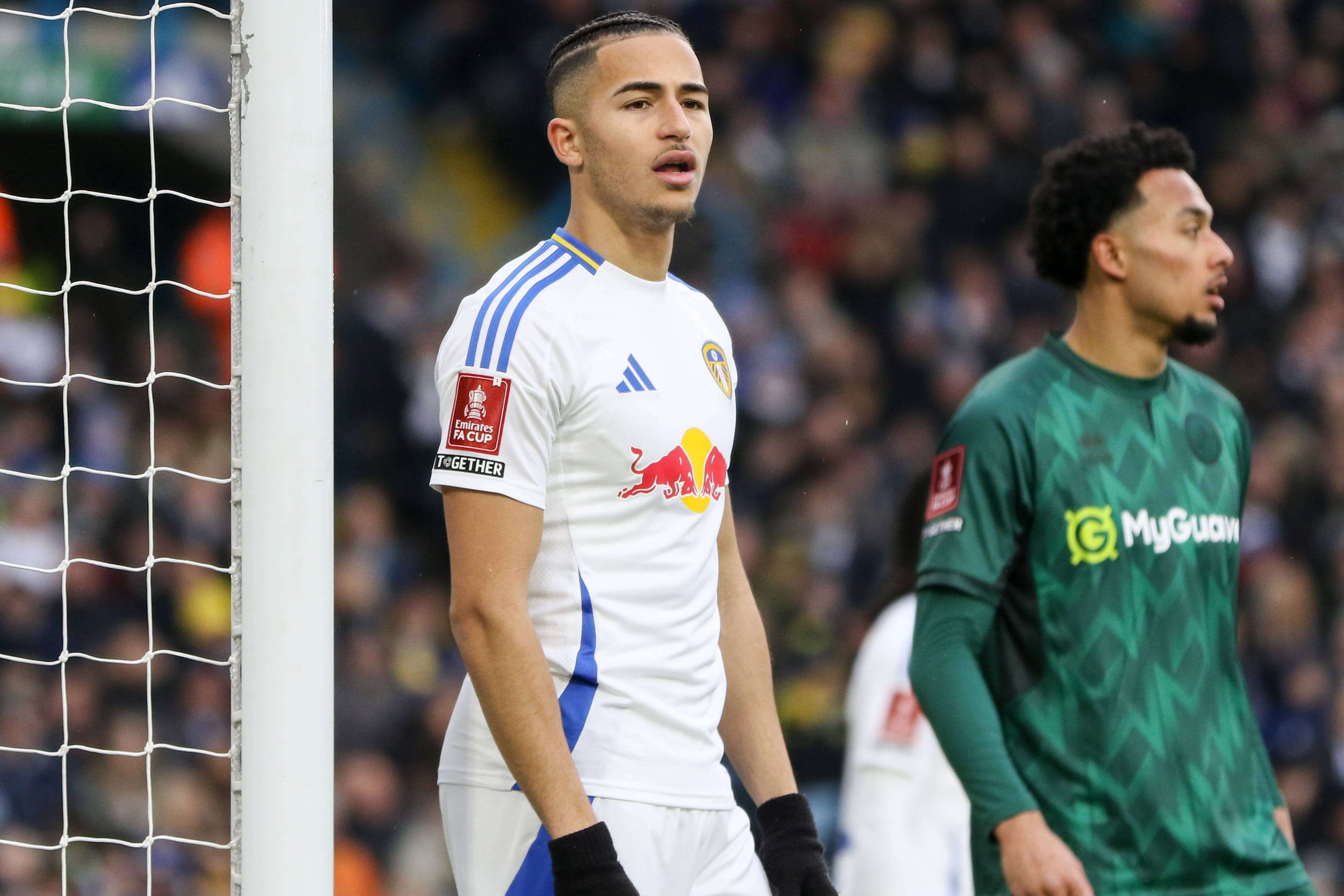 Mateo Joseph, durante un partido con el Leeds United.