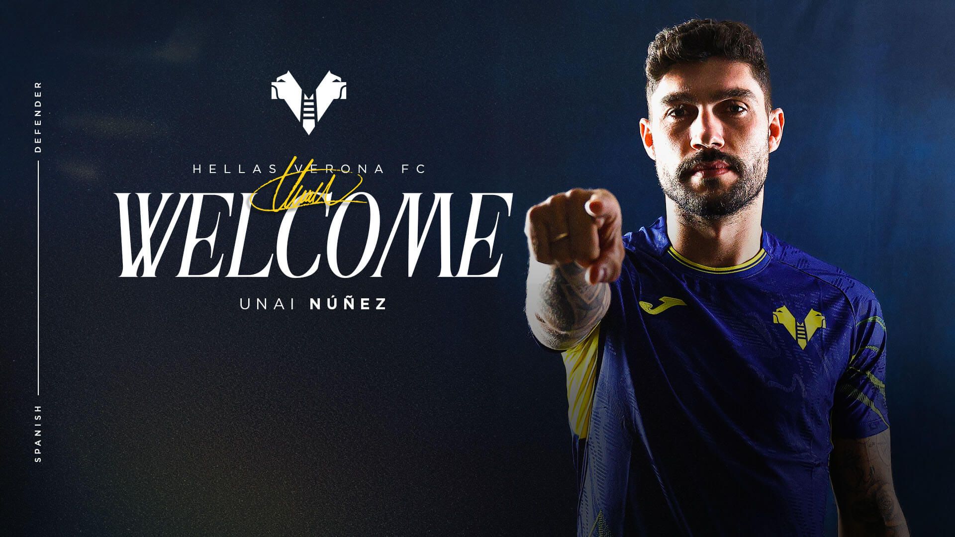 Unai Núñez, nuevo jugador del Hellas Verona (Foto: Hellas Verona).
