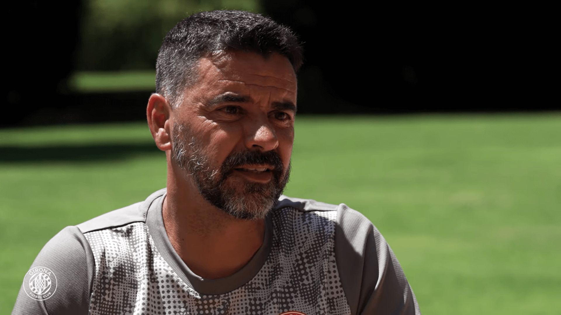 Míchel Sánchez, en su entrevista para el Girona.