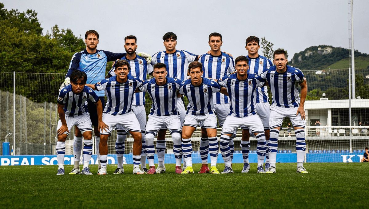 Once de la Real Sociedad en el amistoso ante Osasuna.