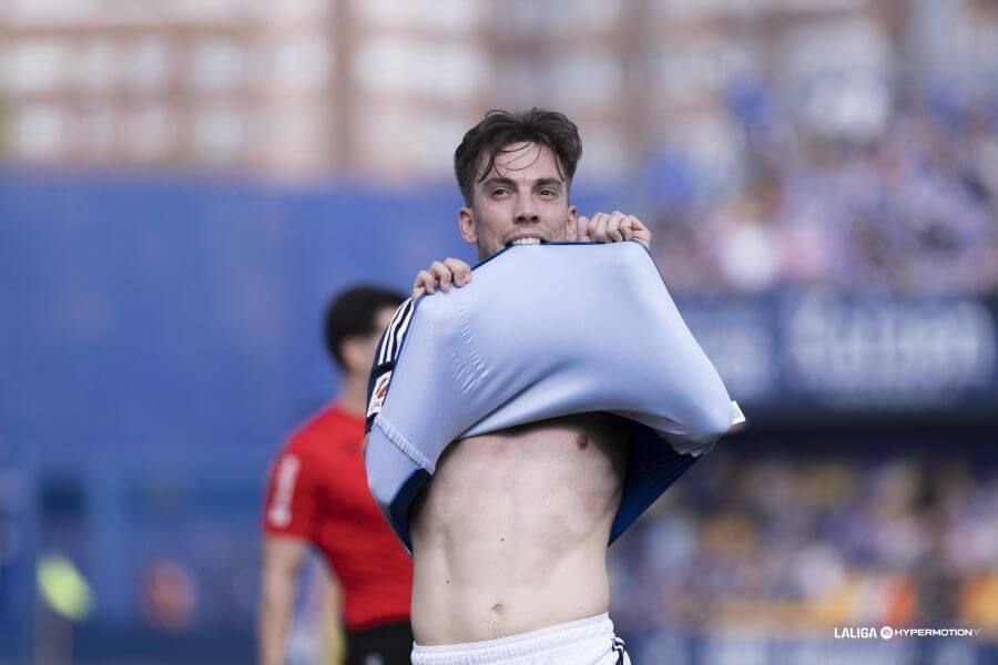 Paulino, durante el Alcorcón - Real Oviedo.