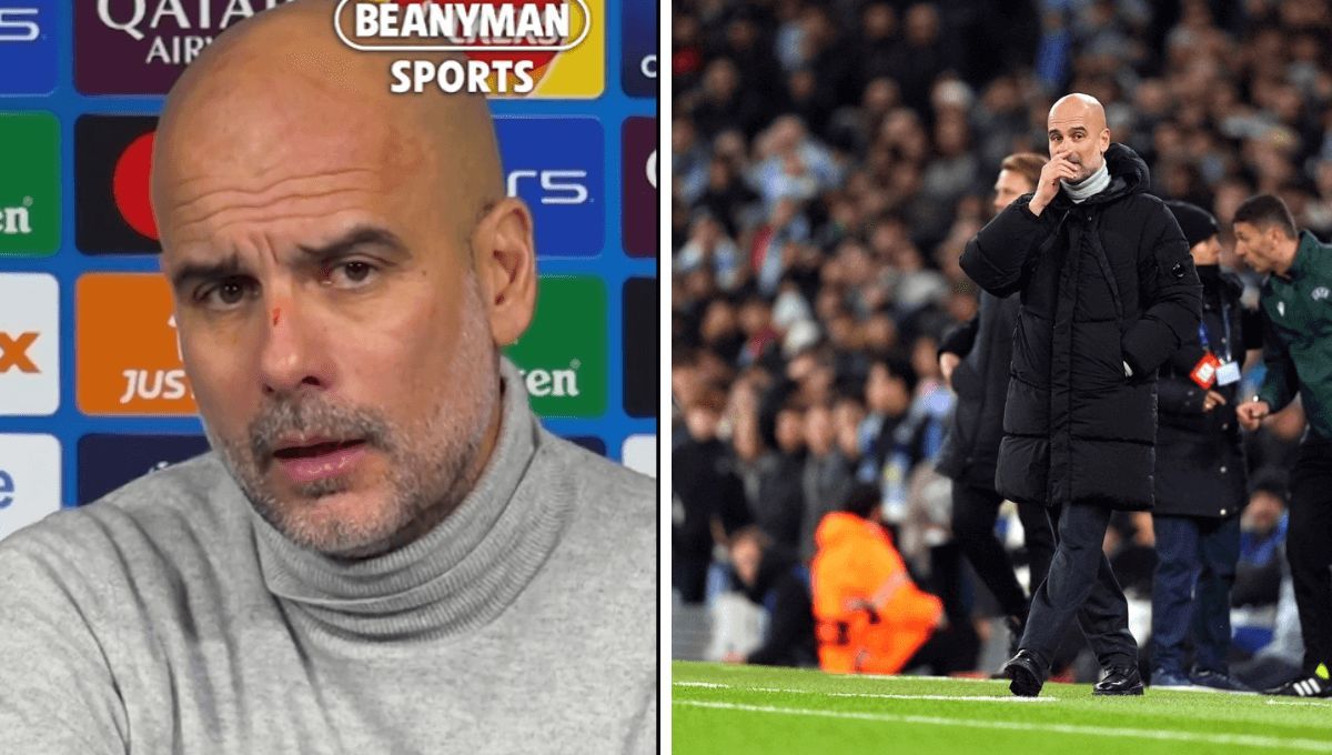 Pep Guardiola, en rueda de prensa tras empatar con el Feyenoord.