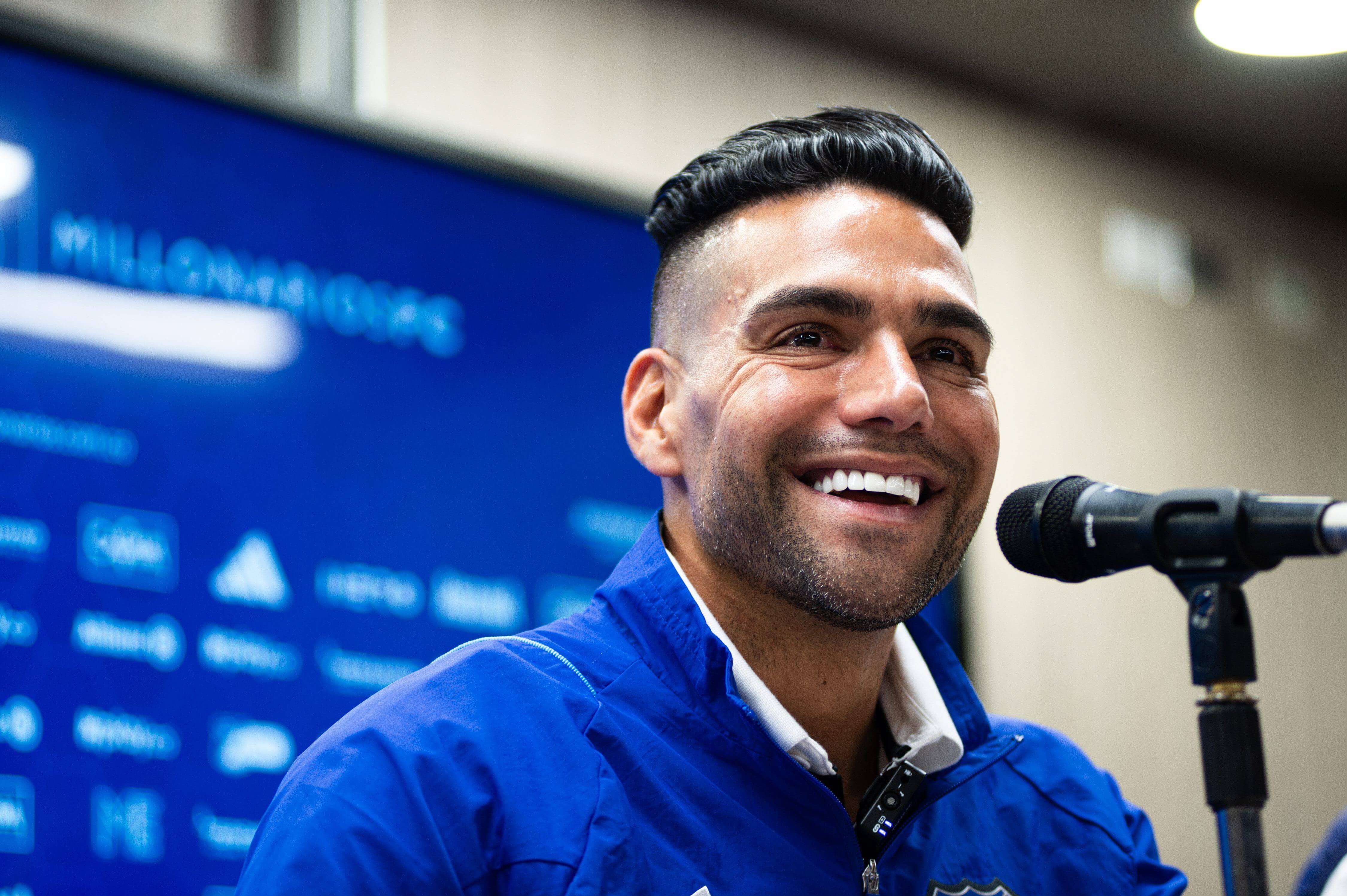 Radamel Falcao, en rueda de prensa.