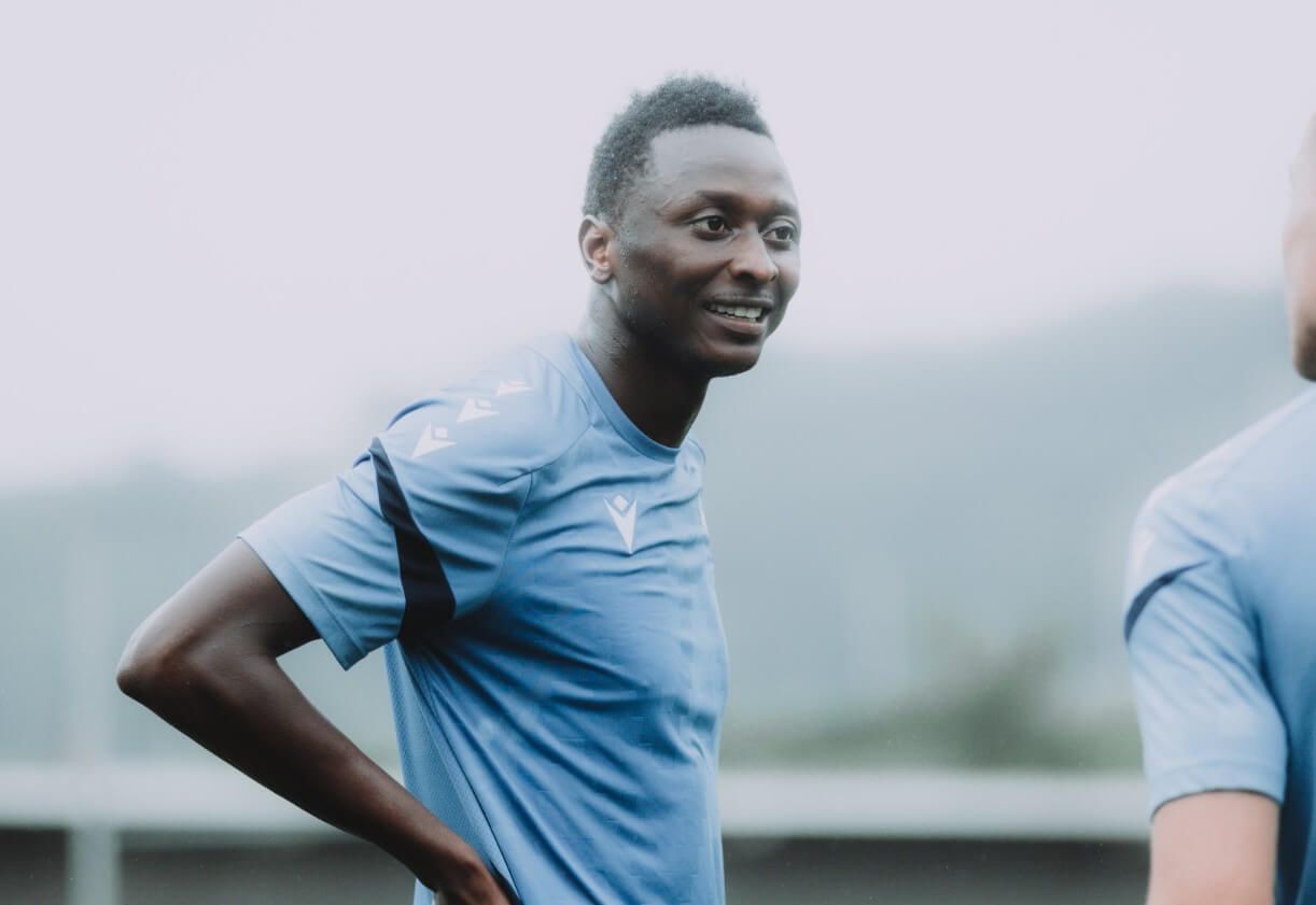  Sadiq Umar, en un entrenamiento en Zubieta.