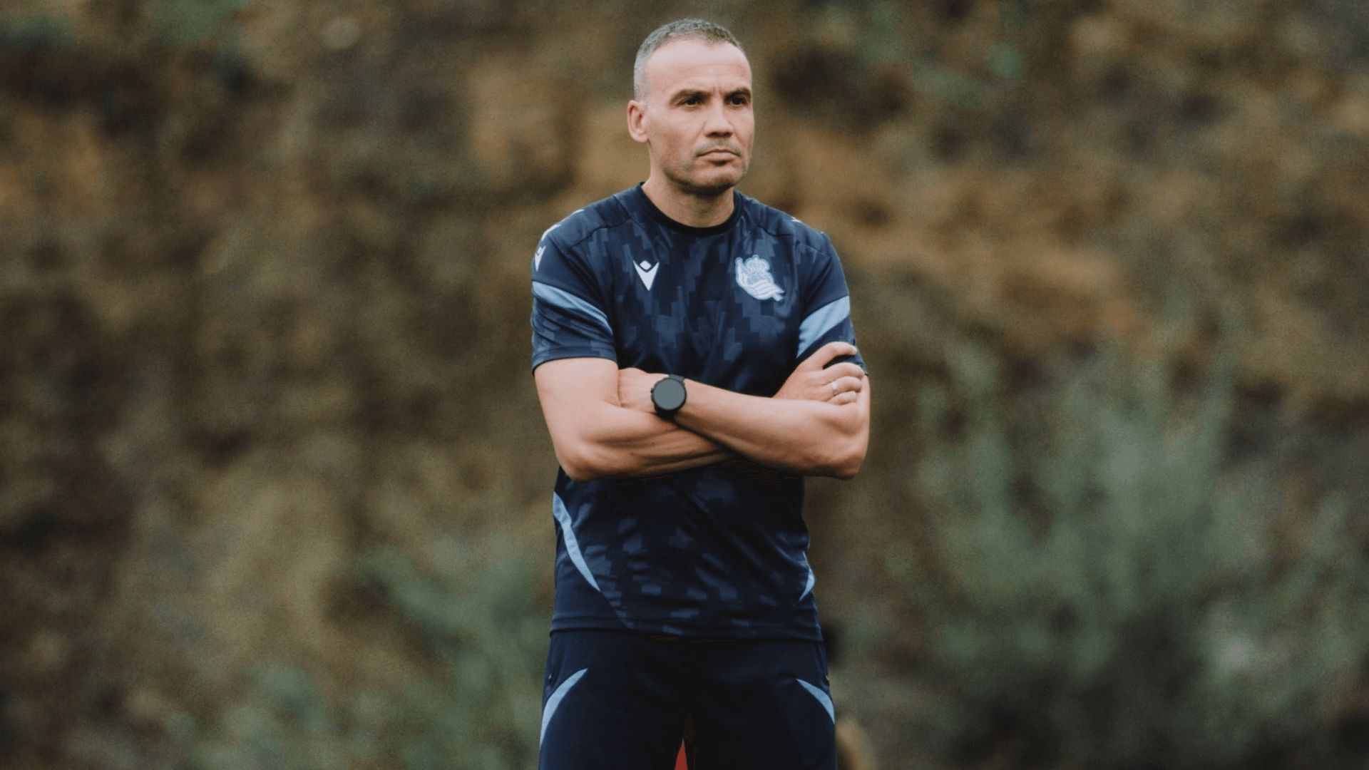 Sergio Francisco, en un entrenamiento de la Real Sociedad (Foto: RS).