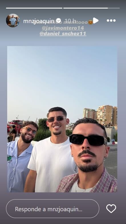 Dani Sánchez, Javi Montero y Joaquín Muñoz, juntos en Málaga.