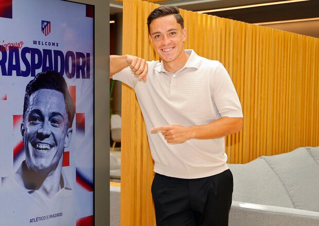 Giacomo Raspadori, tras fichar con el Atlético de Madrid (@Atleti)