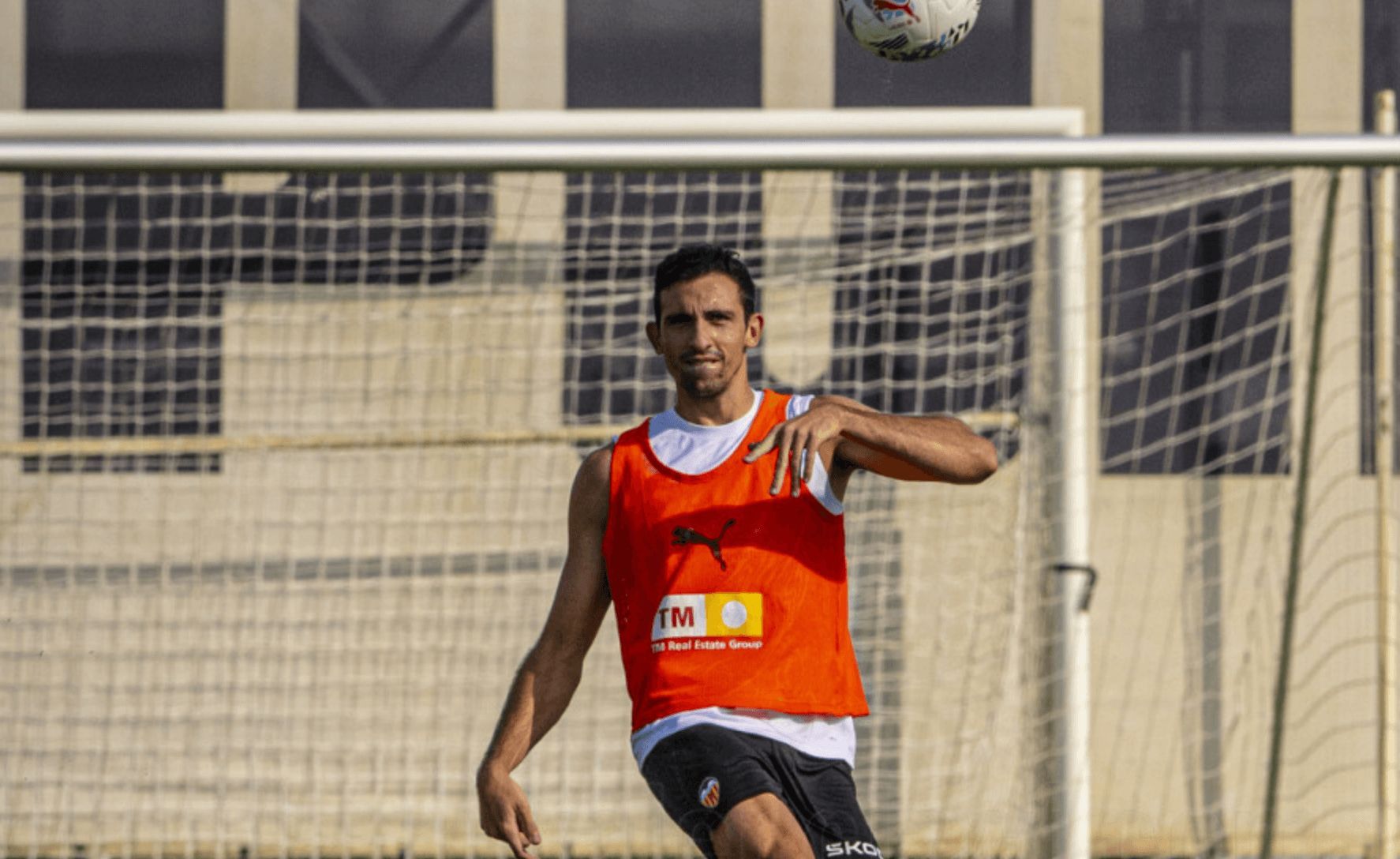  César Tárrega sonríe entrenando