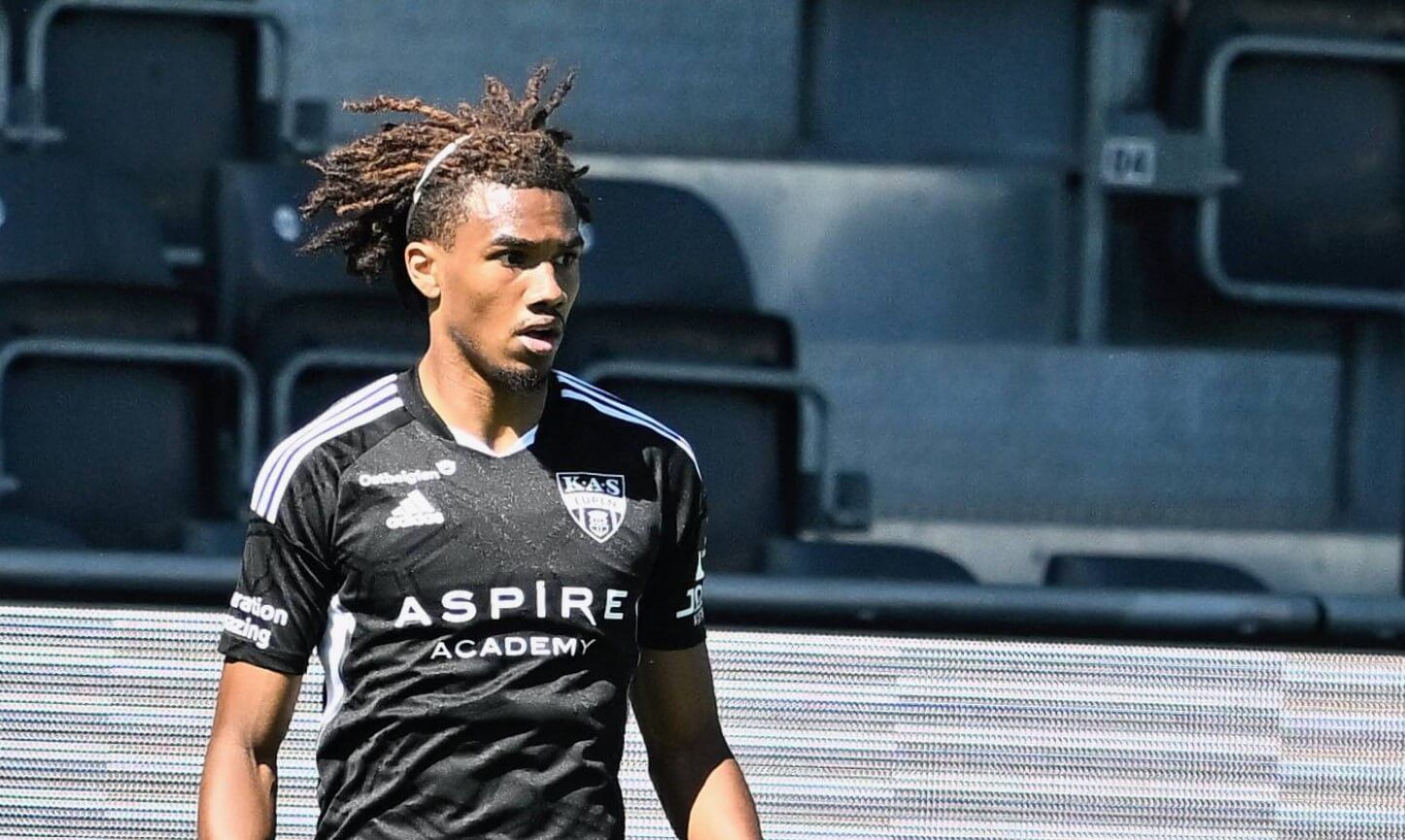 Teddy Alloh, durante un partido con el KAS Eupen (Foto: Cordon Press).