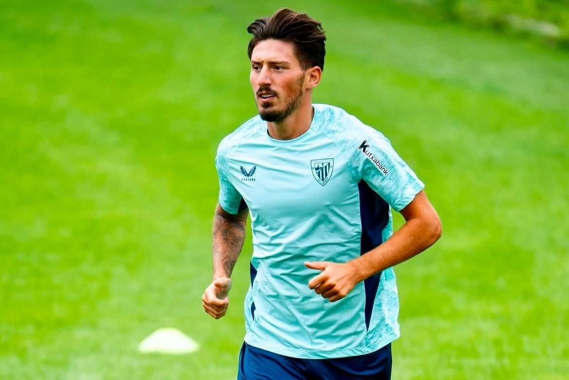 Unai Vencedor trabaja en la pretemporada en Lezama (Foto: Athletic Club).