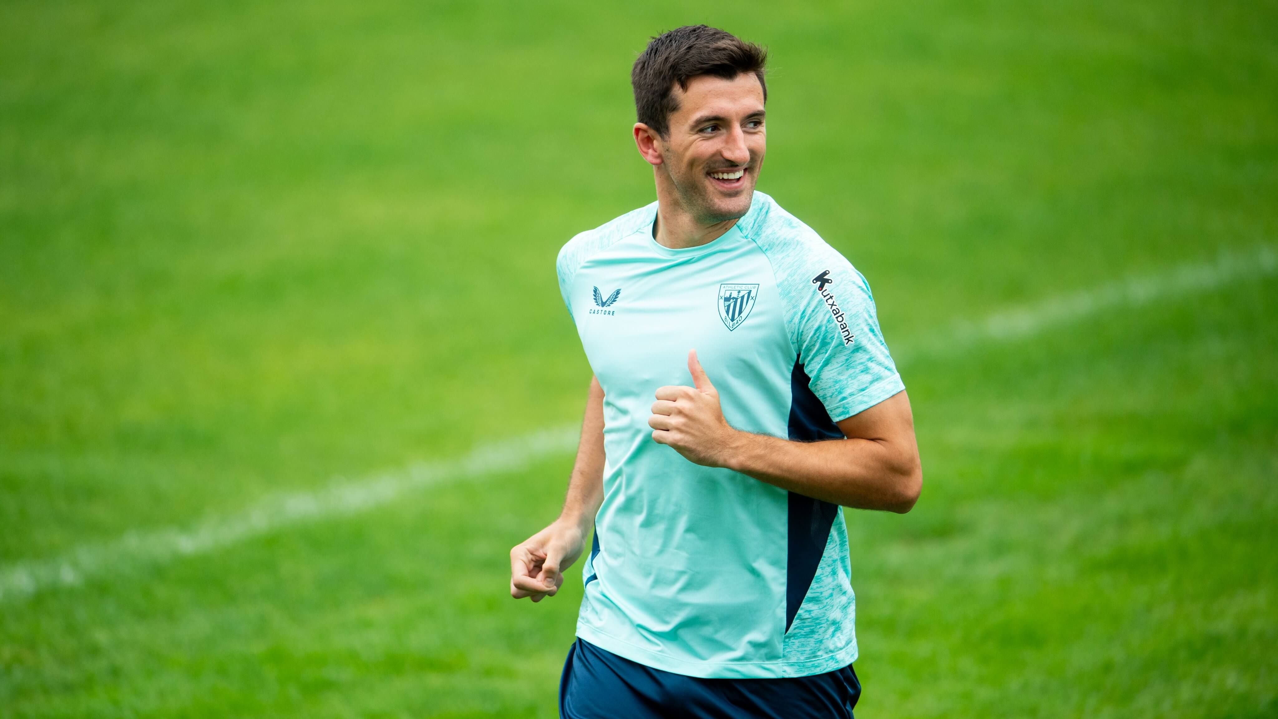 La alegría de Dani Vivian en la pretemporada en Lezama.