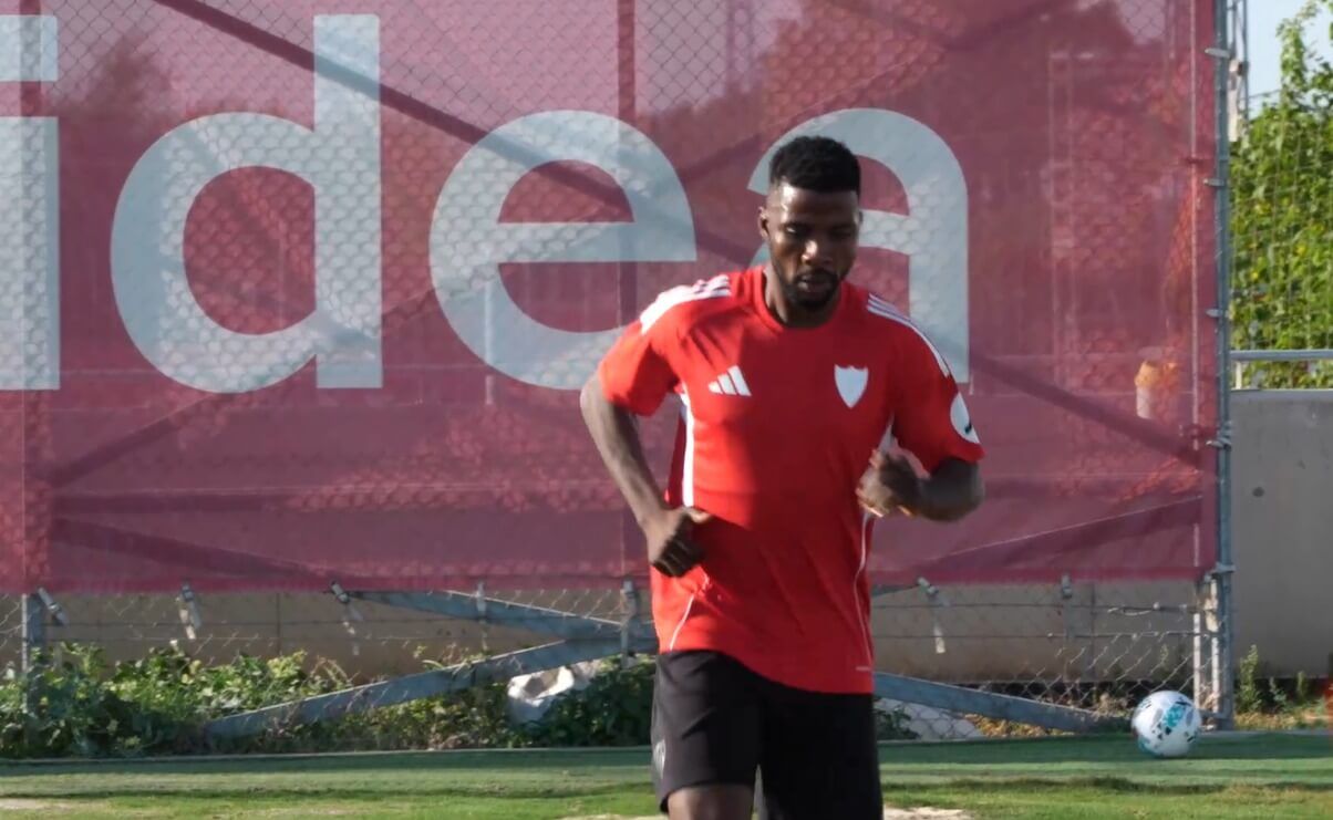 Iheanacho, ejercitándose este miércoles.