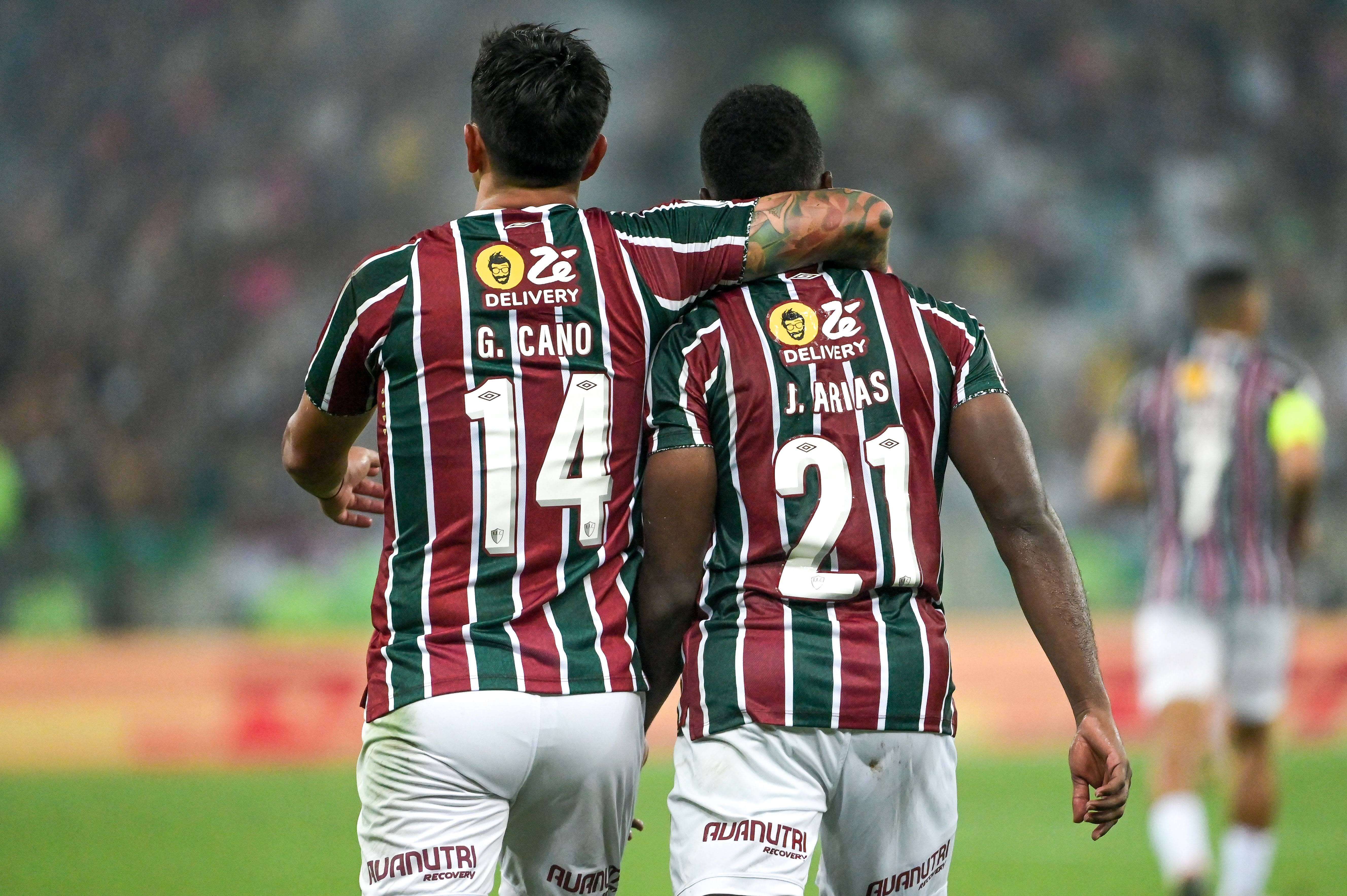 Jhon Arias, celebrando un tanto.