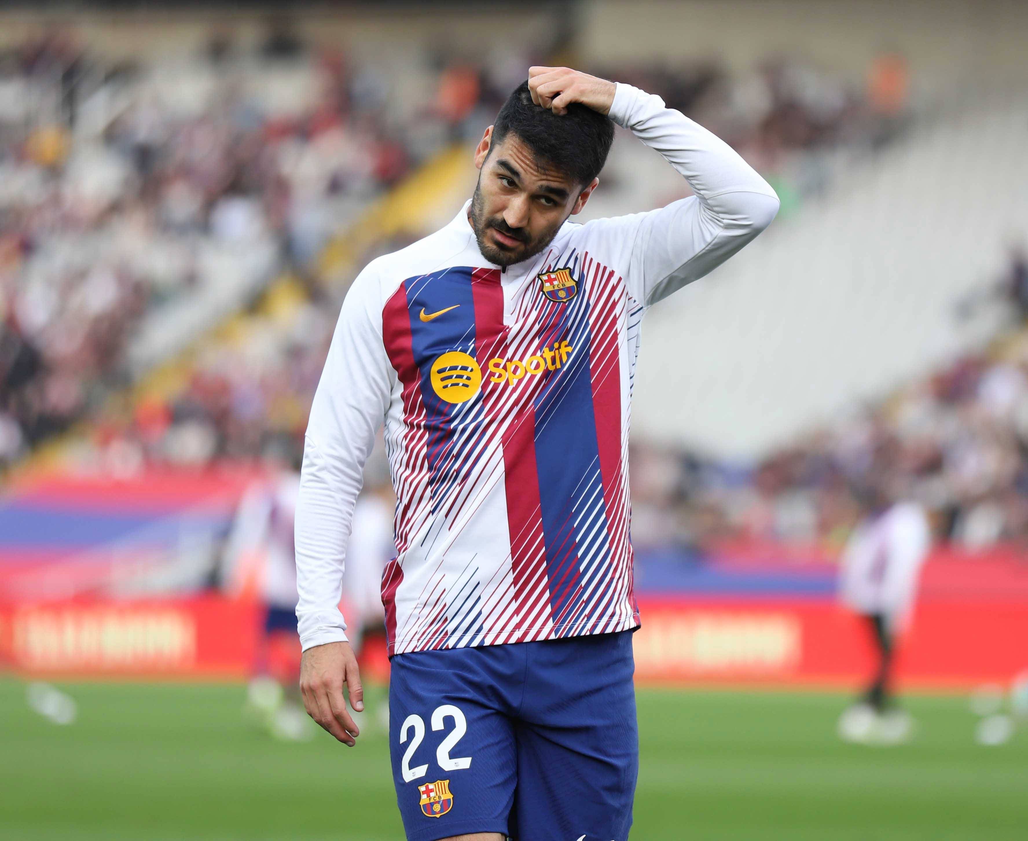  Ilkay Gündogan, en un entrenamiento del Barcelona.
