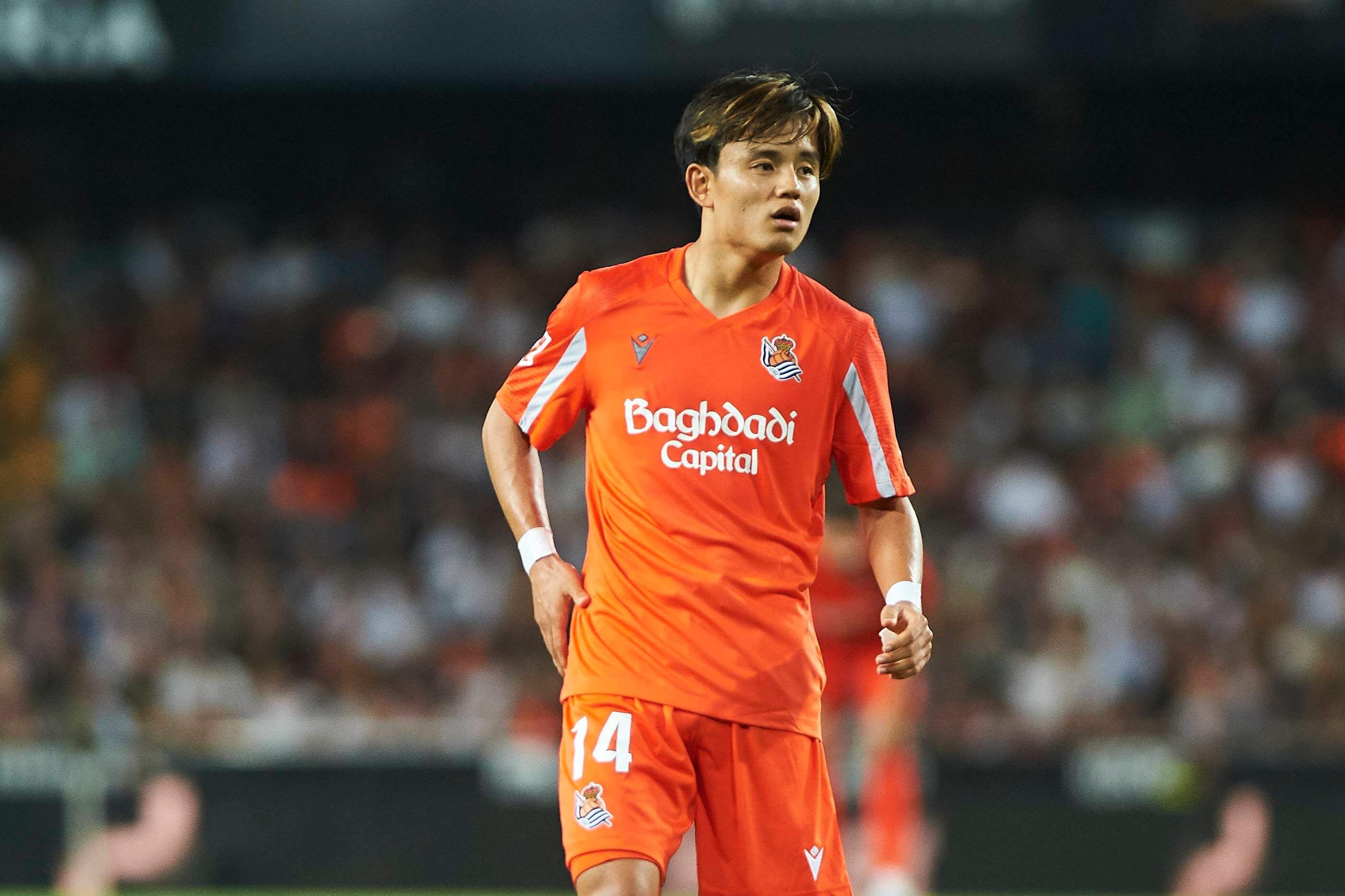  Take Kubo, en el Valencia-Real Sociedad.