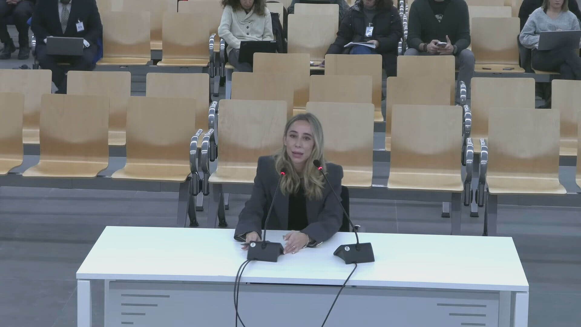 Patricia Pérez, jefa de prensa de la Selección femenina en el juicio (ElDesmarque)