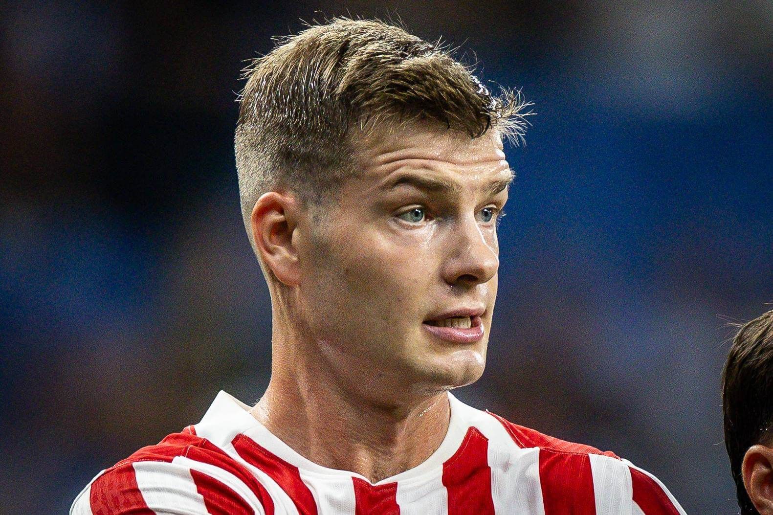 Alexander Sorloth, en el Espanyol-Atlético de Madrid de la jornada 1.