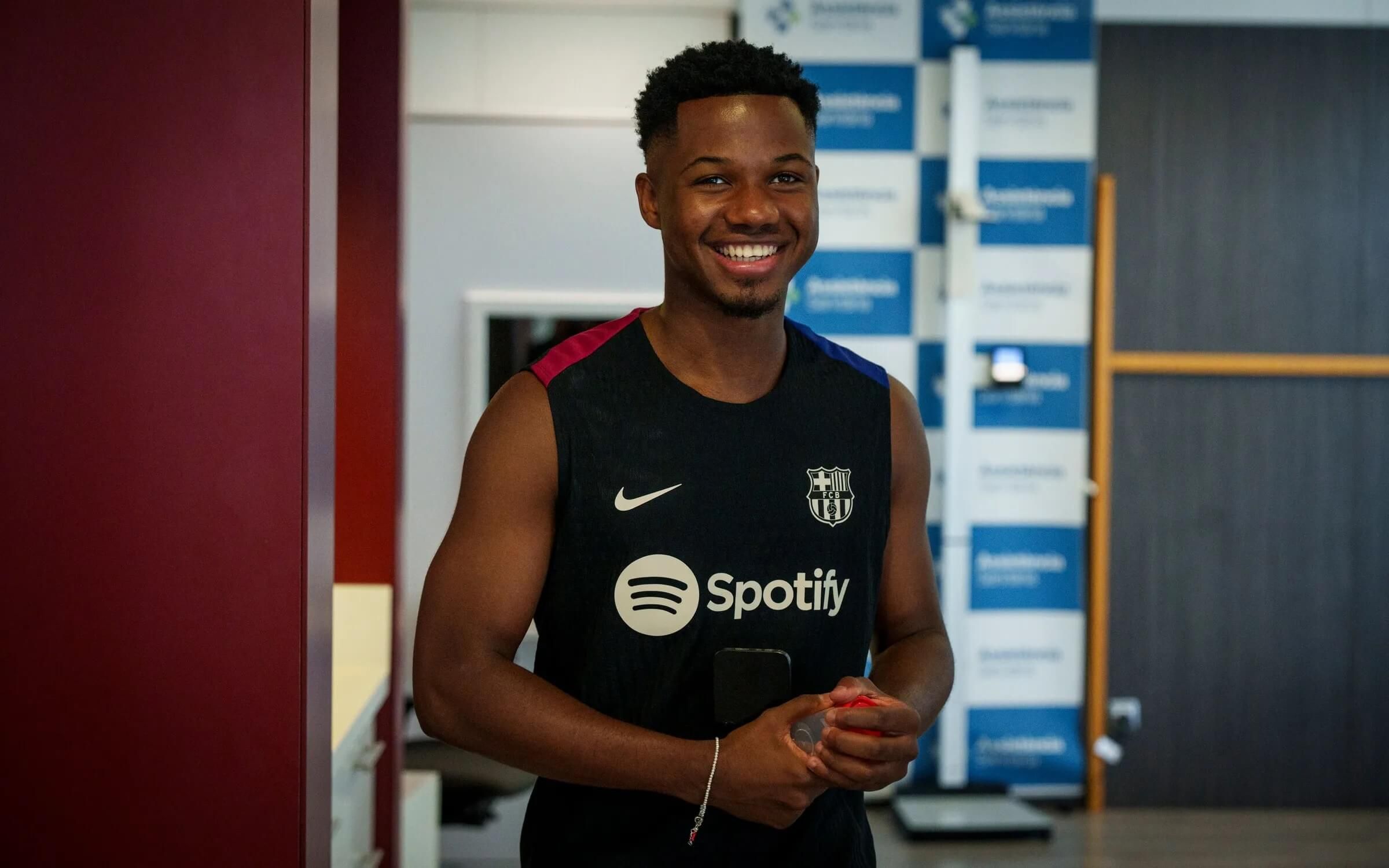 Ansu Fati, en la pretemporada del Barcelona.