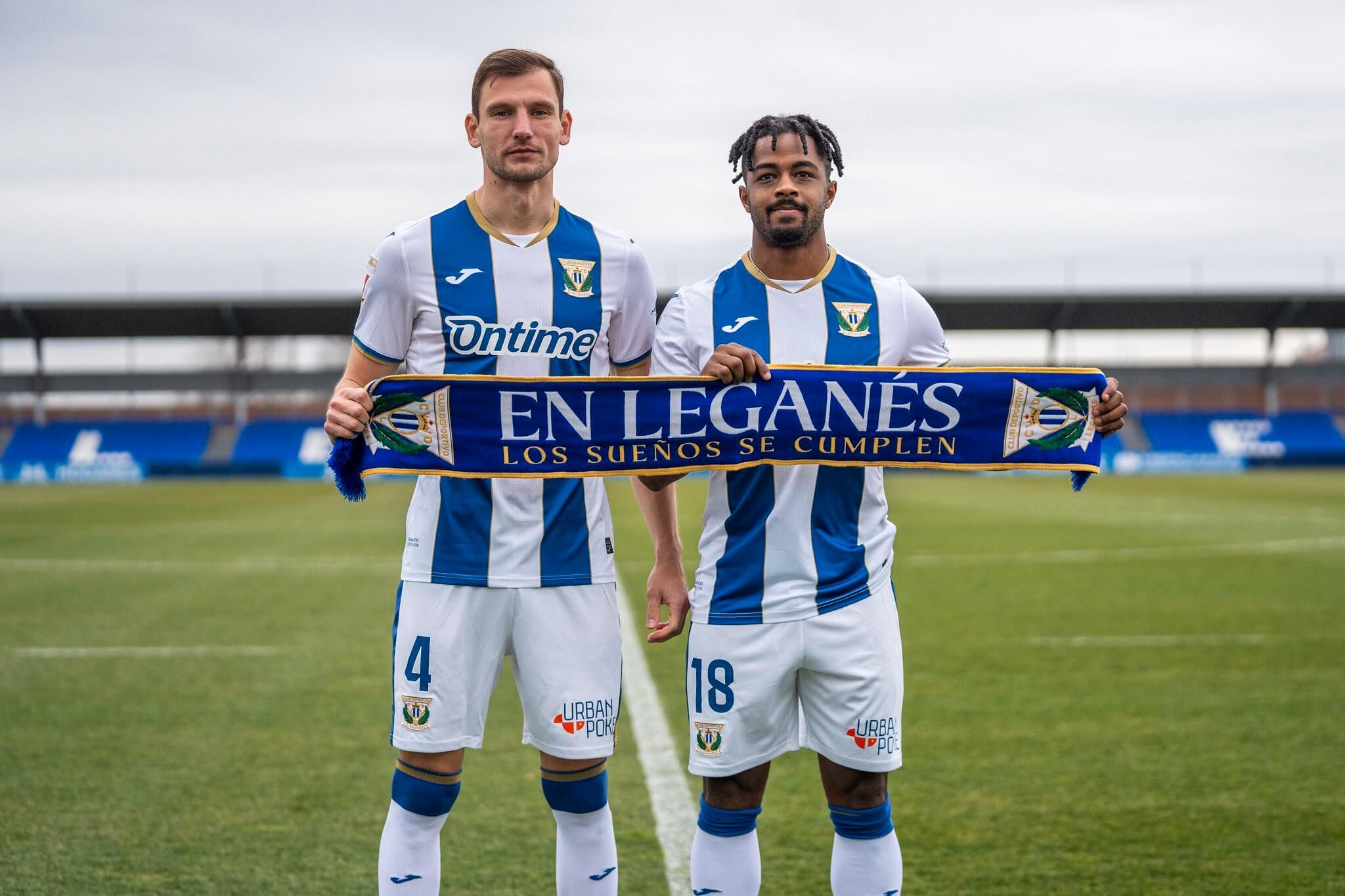  Borna Barisic y Duk, presentados con el Leganés.