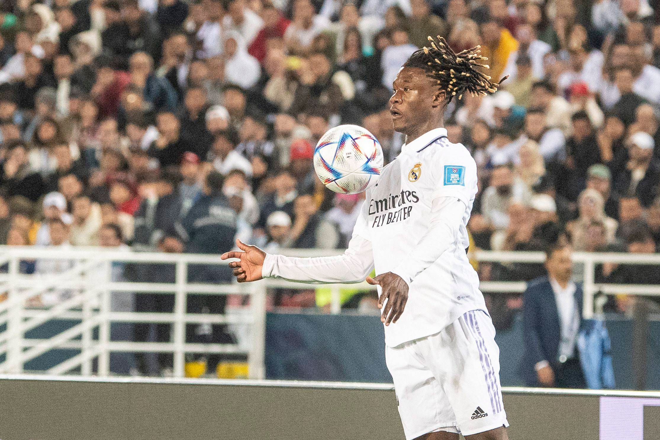Camavinga controla un balón en la final del Mundial de Clubes.