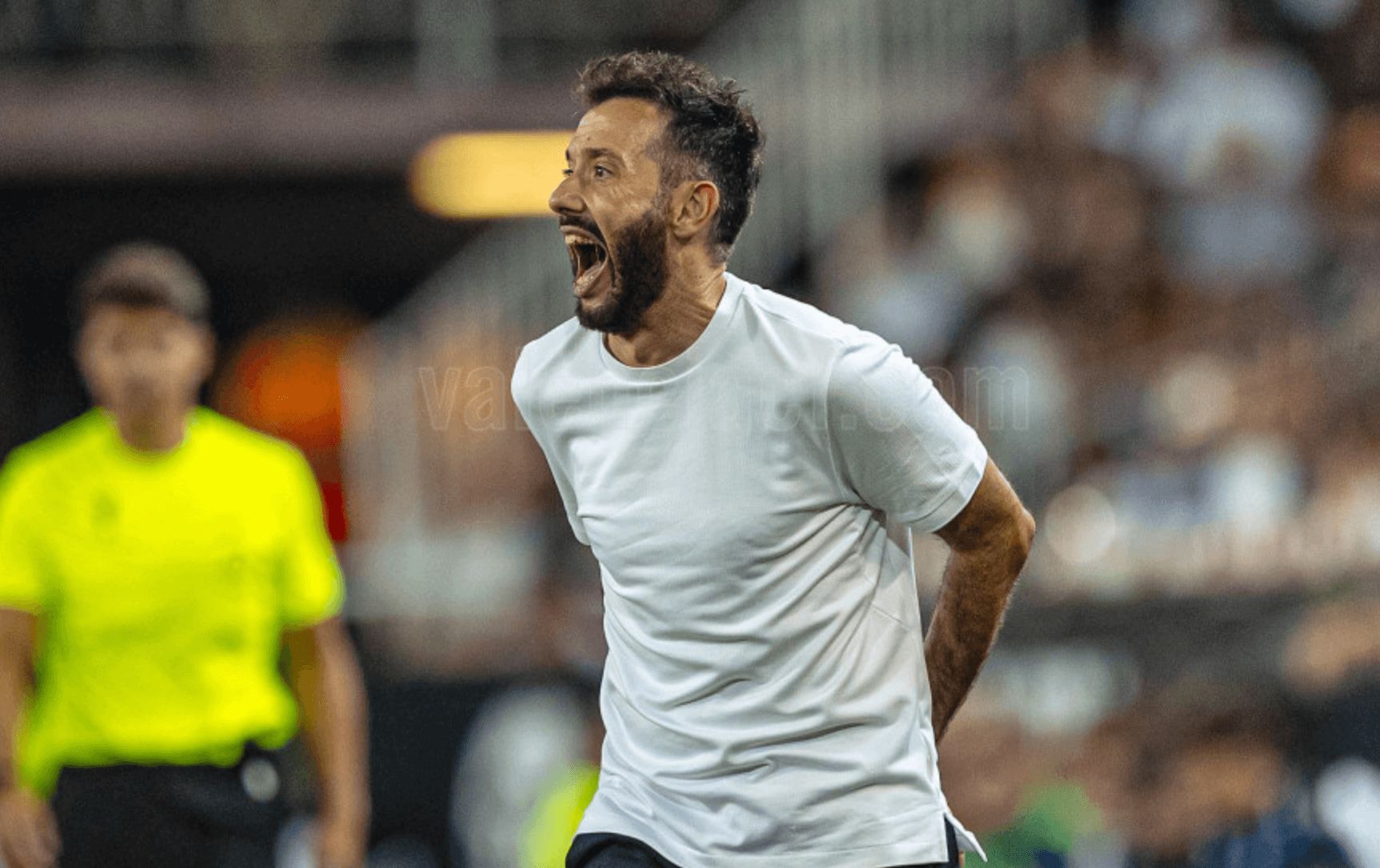 Carlos Corberán en Mestalla