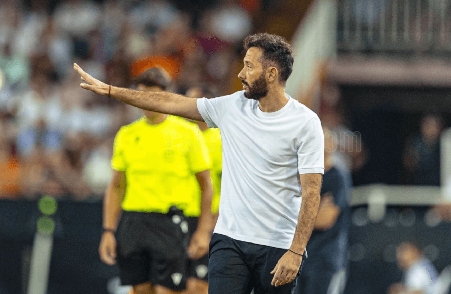 Carlos Corberán en Mestalla