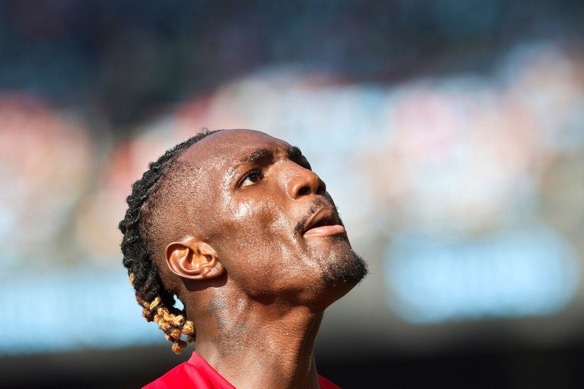 Christantus Uche celebra su gol en el Celta-Getafe.