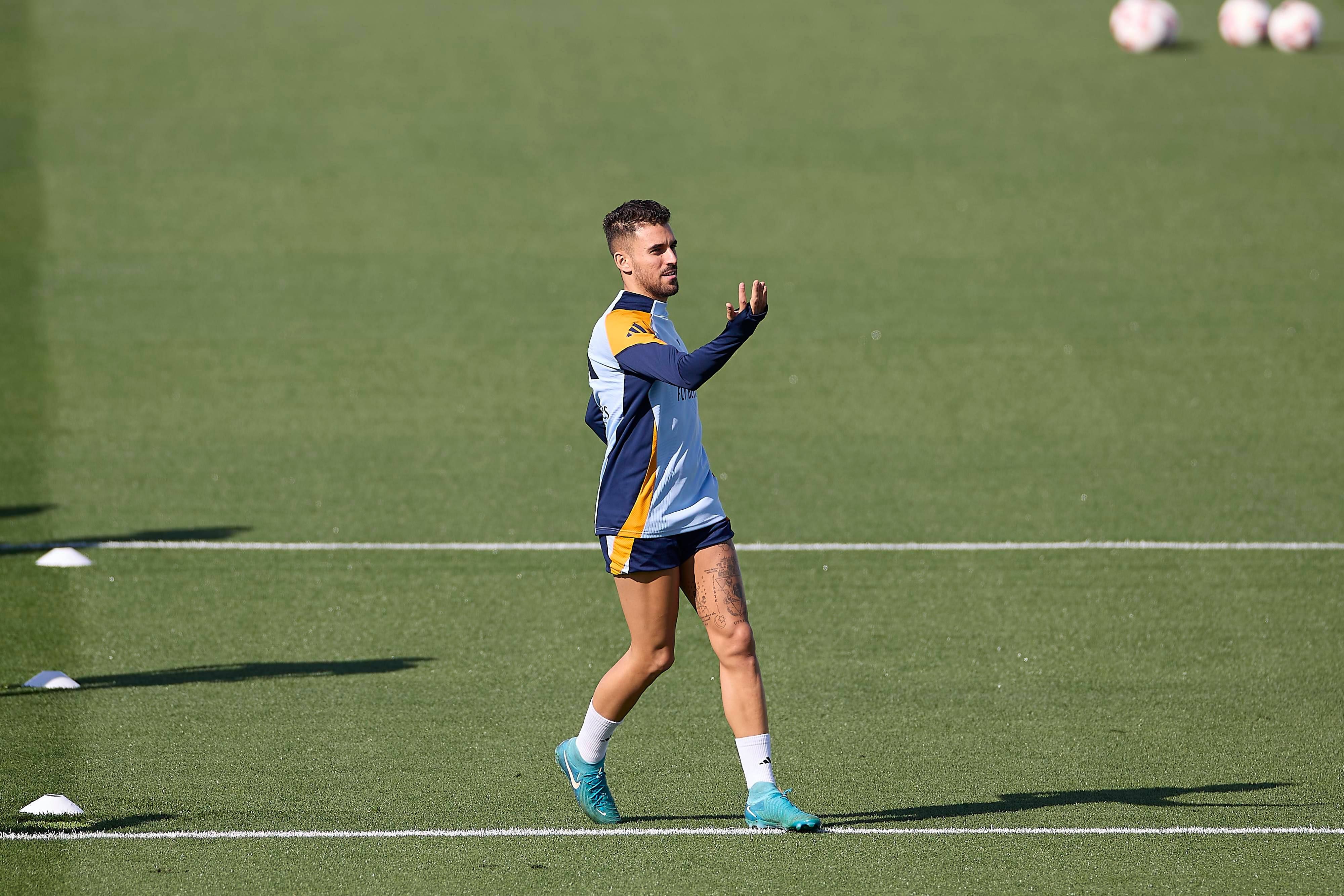  Dani Ceballos, en una sesión del Real Madrid.