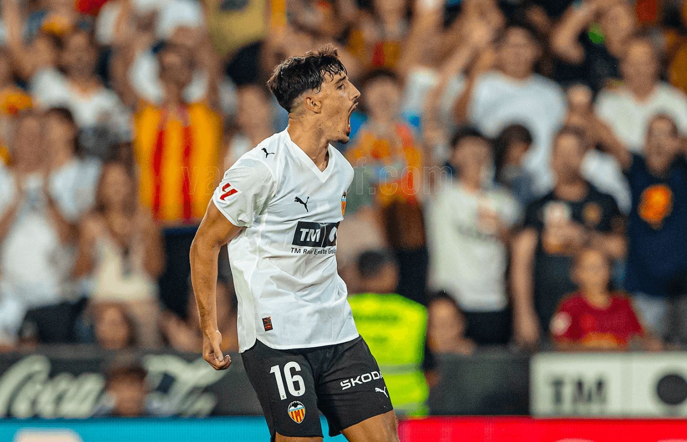  Diego López celebra su gol ante la Real Sociedad
