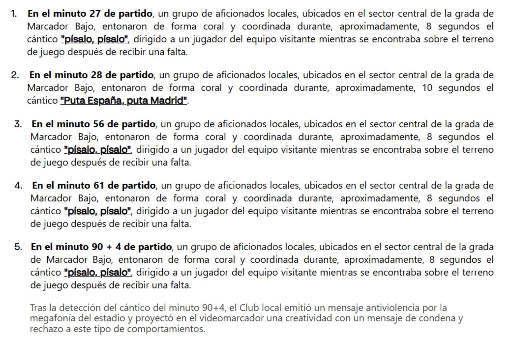  Escrito de LaLiga por los cánticos en Balaídos durante el Celta-Getafe.