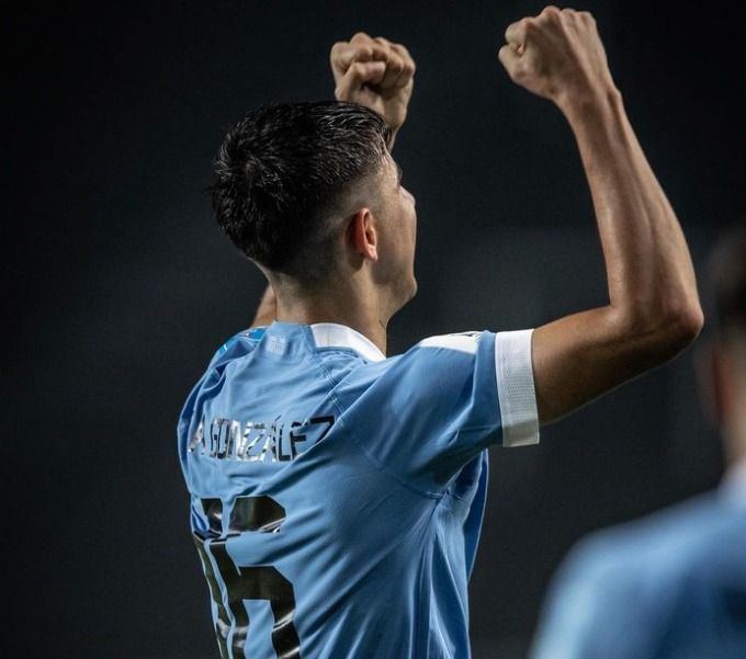  Facu Gonzaléz celebra su tanto ante Irak en el Mundial sub20.