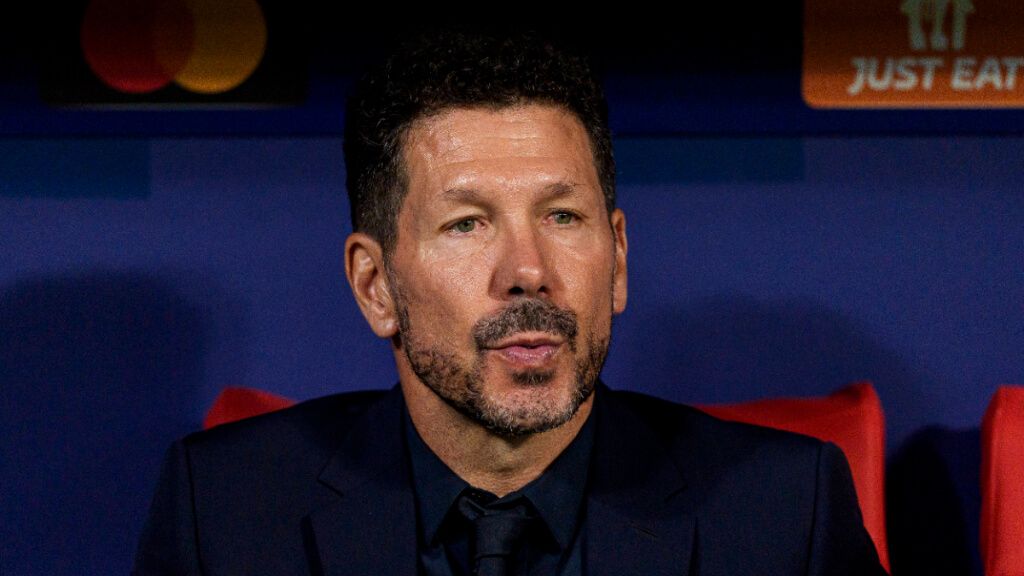 El Cholo Simeone en un partido del Atlético de Madrid