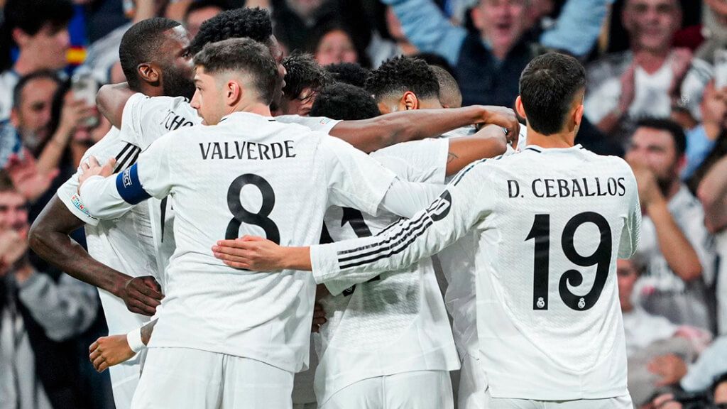  Los jugadores de Real Madrid celebran un gol ante el City (@realmadrid)