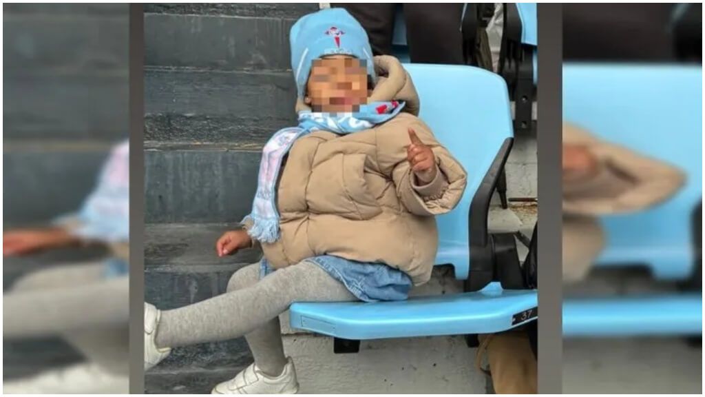 La foto de la hija de Ana Peleteiro disfrutando del Celta.