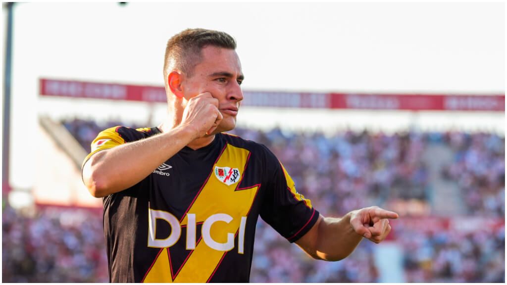 Jorge de Frutos celebrando su gol ante el Girona. (EFE)