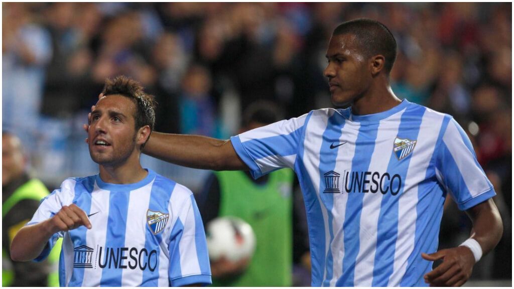 Santi Cazorla y Salomón Rondón en el Málaga CF. (Cordon Press)