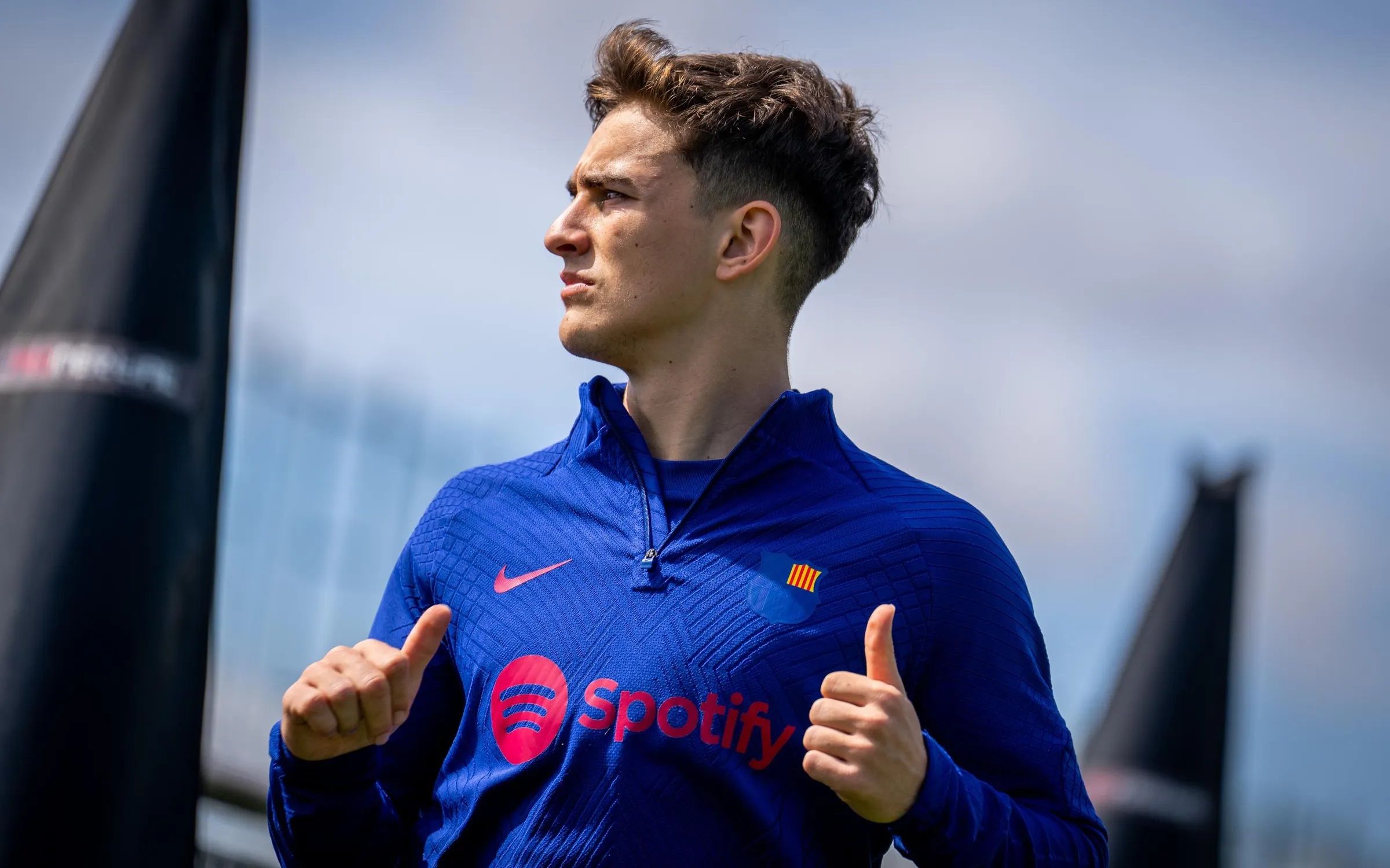 Gavi, en una sesión del Barcelona (Foto: FCB).