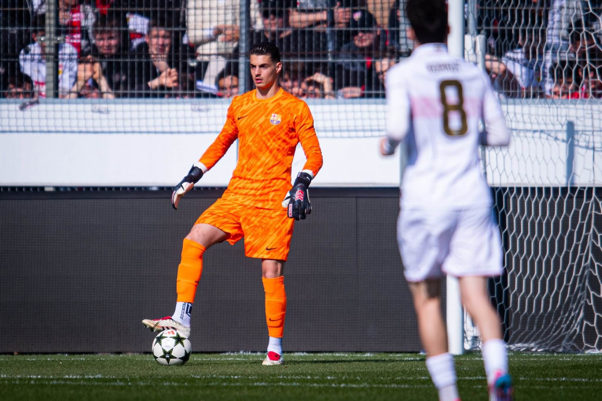 Yaakobishvili, en el partido del juvenil del Barça