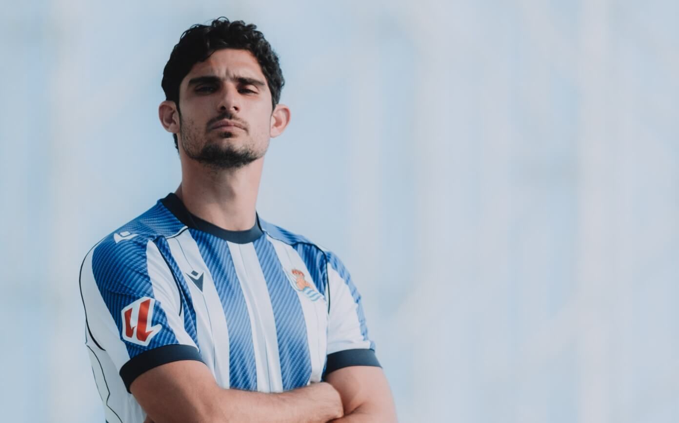  Gonçalo Guedes, a su llegada a la Real Sociedad.