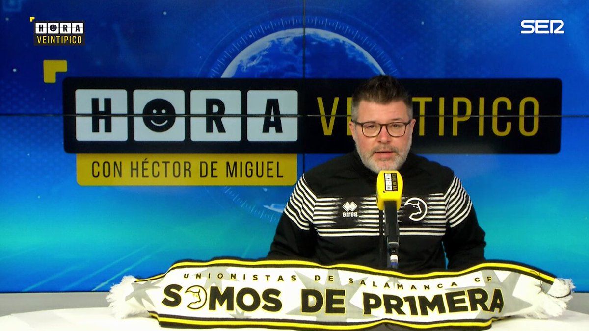  Héctor de Miguel, aficionado de Unionistas y presentador en la SER.